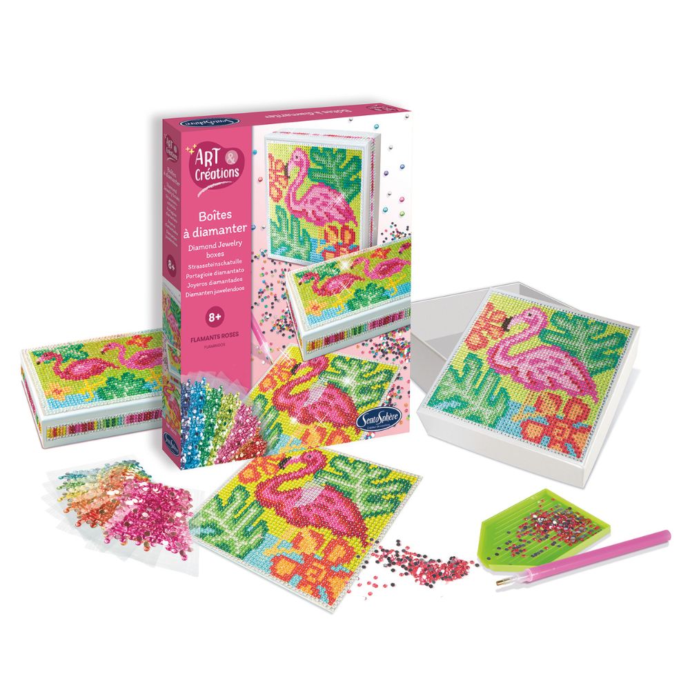 Sentosphere Diamond Boxes Craft Kit - Flamingos