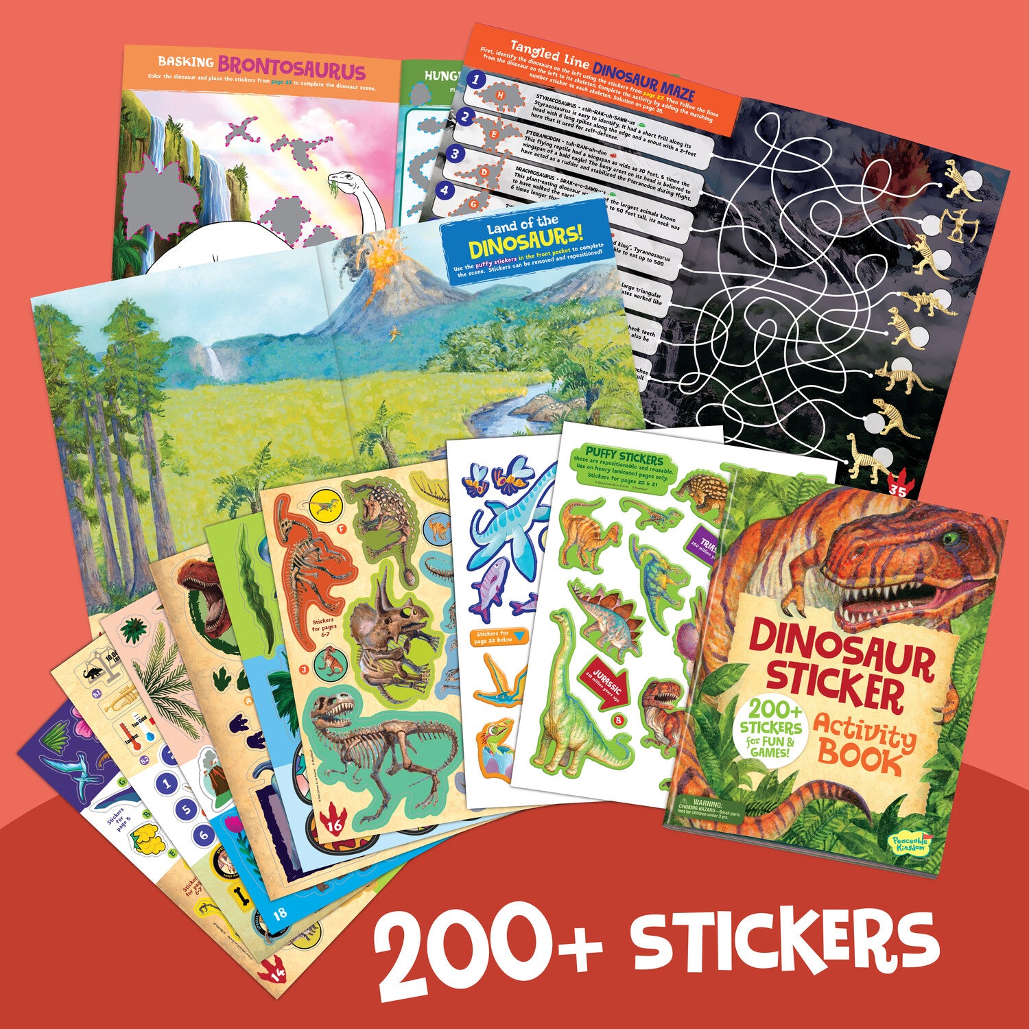 Sticker Activity Book - Dinosaur by Peaceable Kingdom image 1