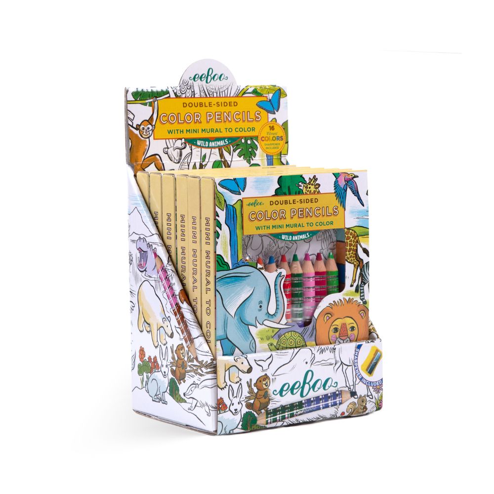 eeBoo Biggie Mini Mural To Colour - Wild Animals