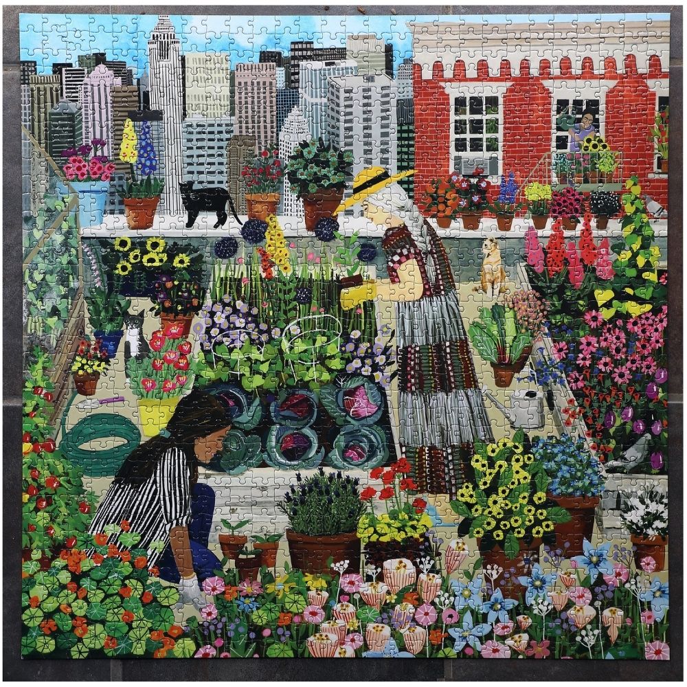 eeBoo 1000 Piece Jigsaw Puzzle - Urban Gardening