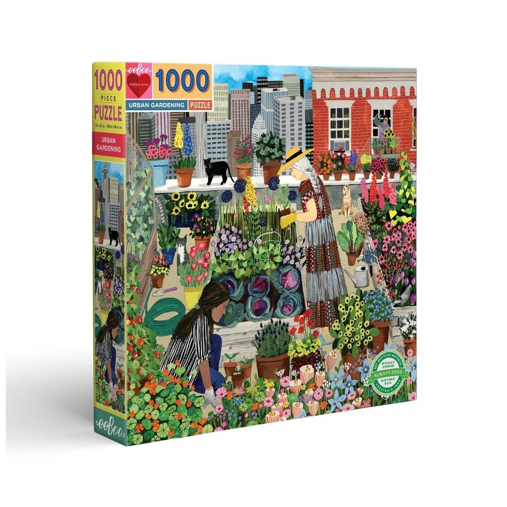 eeBoo 1000 Piece Jigsaw Puzzle - Urban Gardening