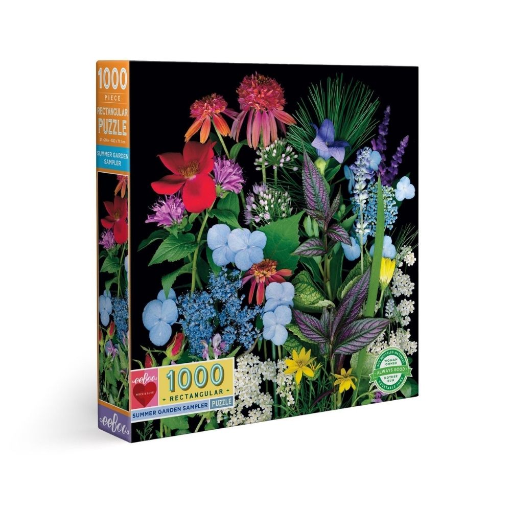 eeBoo 1000 Piece Jigsaw Puzzle - Summer Garden Sampler