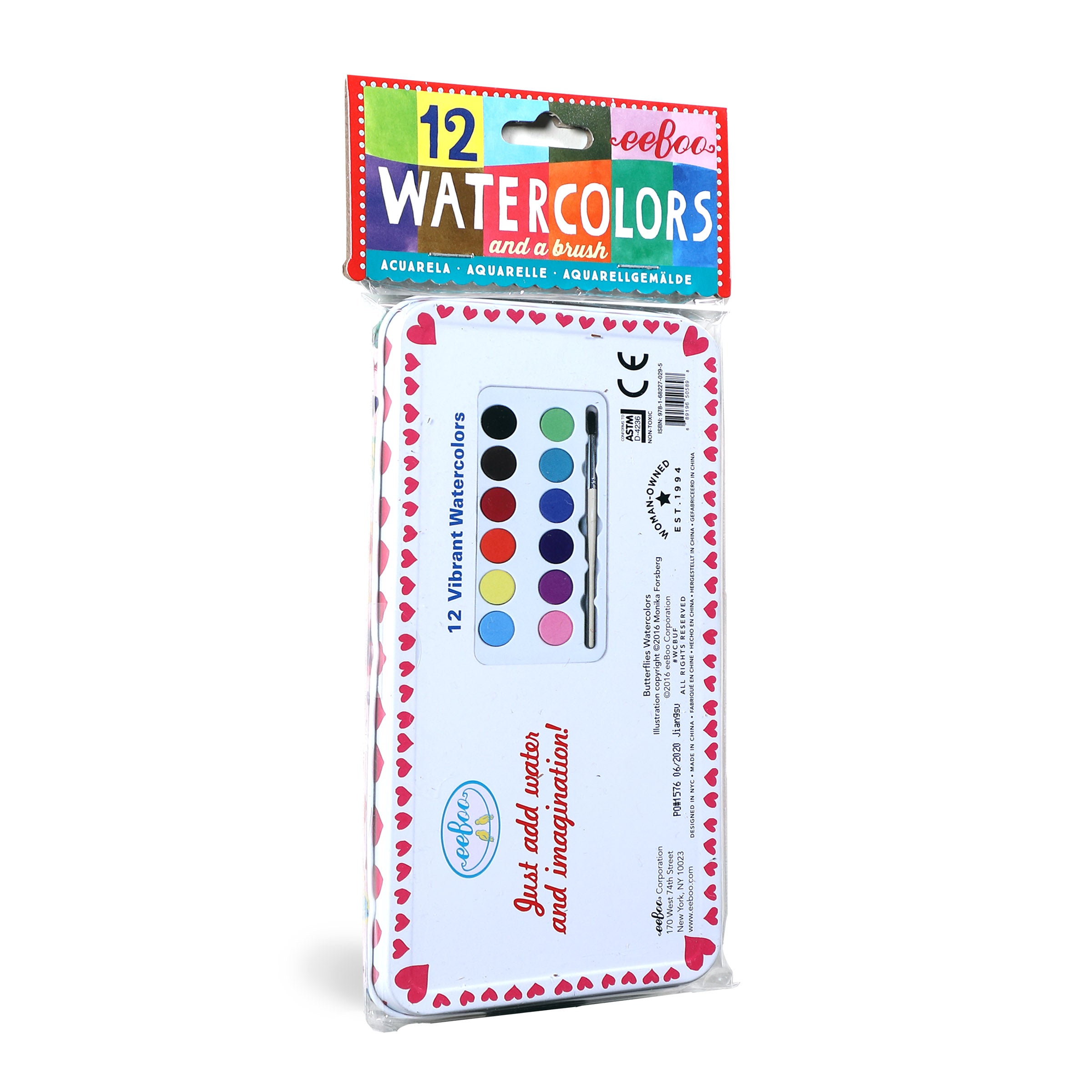 eeBoo Watercolours in a Tin - Butterflies image 2