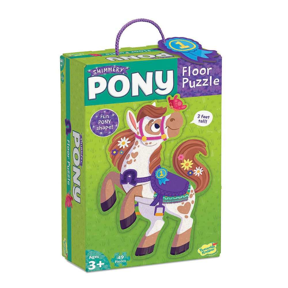 Peaceable Kingdom Shimmery Pony Floor Puzzle