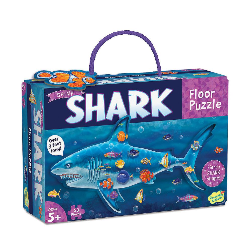 Peaceable Kingdom Shiny Shark Floor Puzzle
