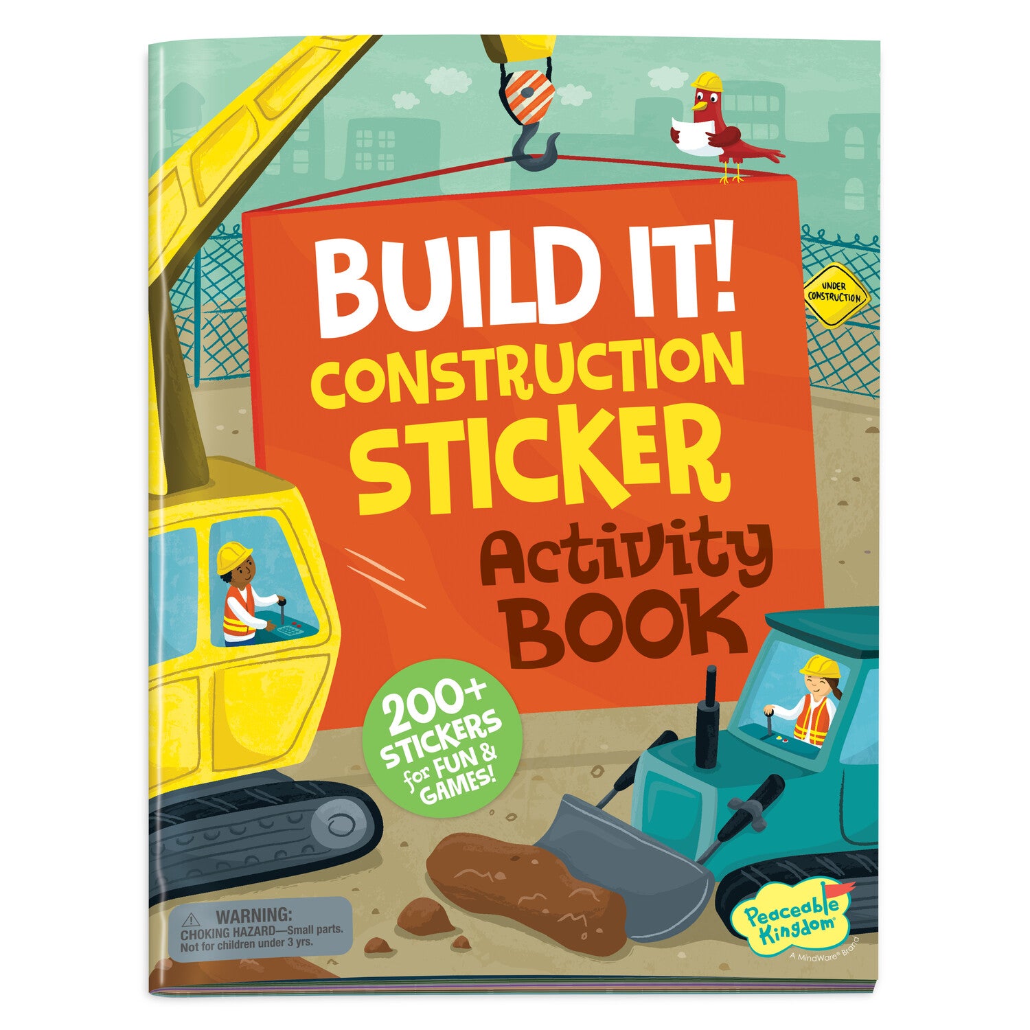 Sticker Activity Book - Build It! Construction by Peaceable Kingdom image 0