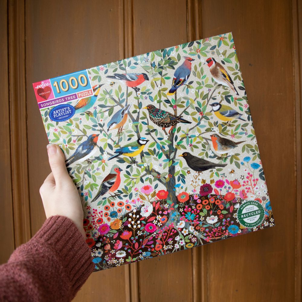 eeBoo 1000 Piece Jigsaw Puzzle - Songbirds Tree image 2