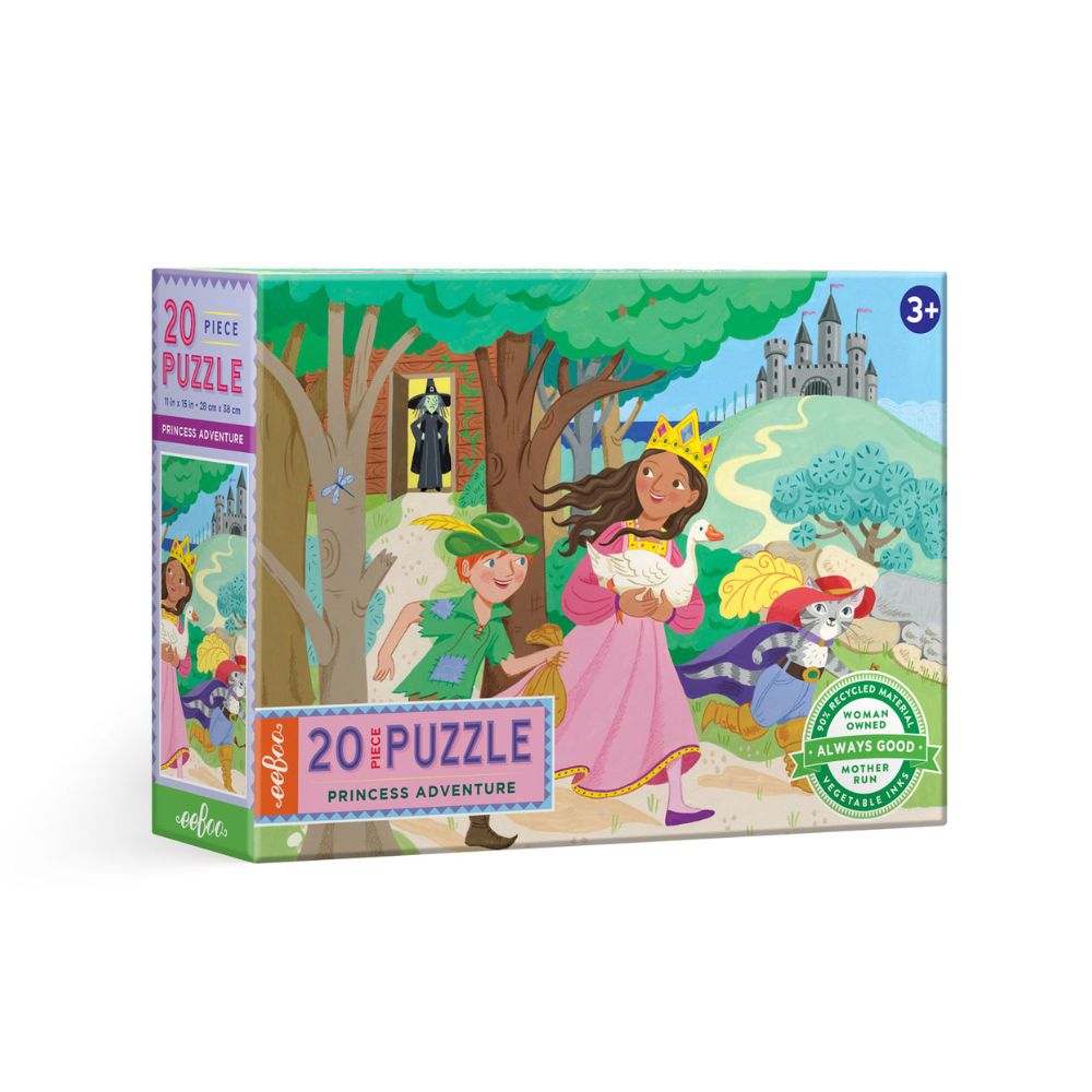 eeBoo 20 Piece Jigsaw Puzzle - Princess Adventure