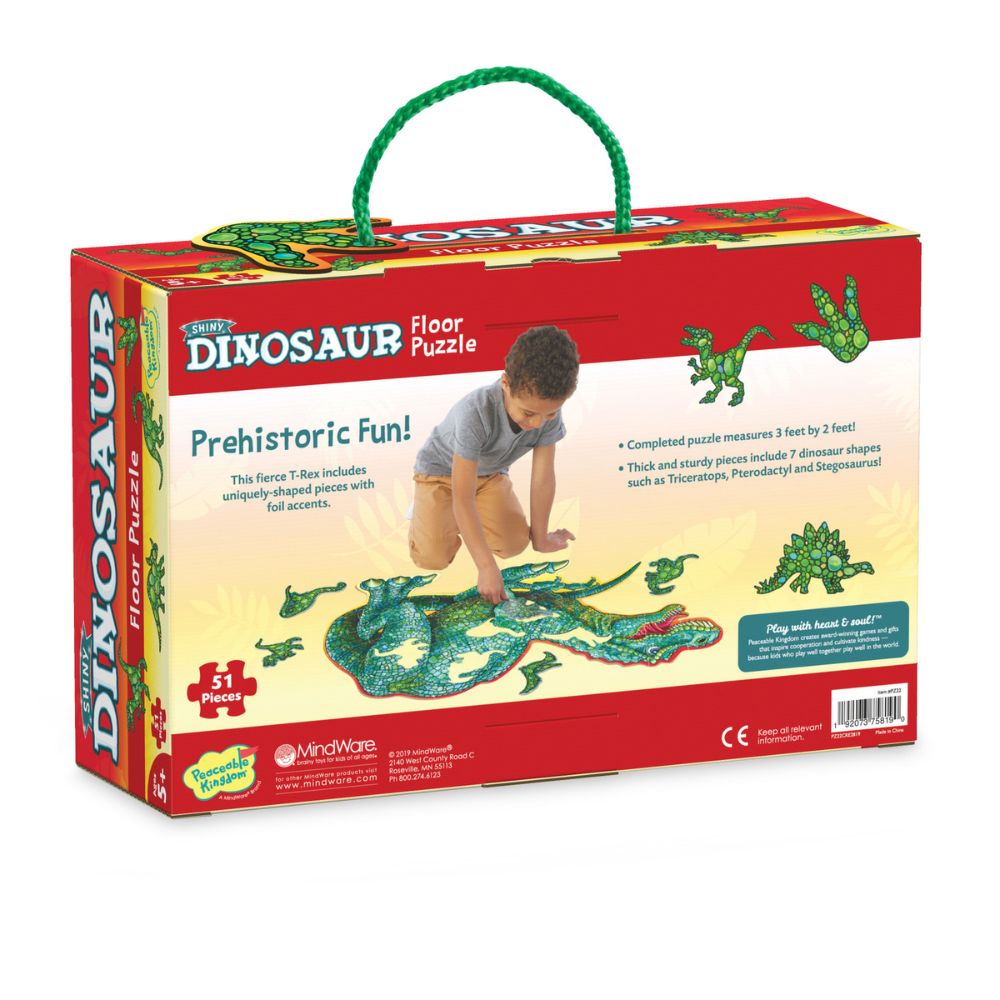 Peaceable Kingdom Shiny Dinosaur Floor Puzzle