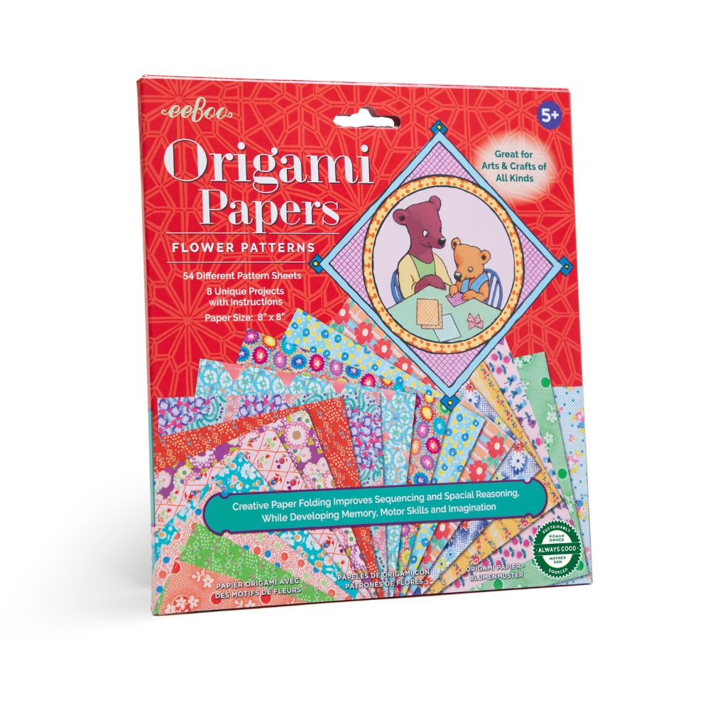 eeBoo Origami Papers - Flower Patterns