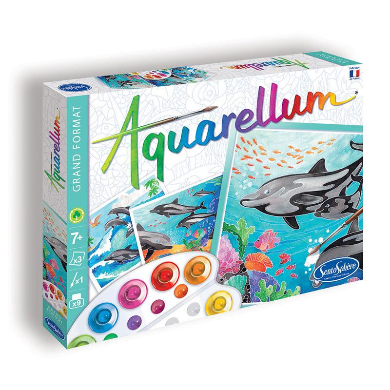 Painting By Numbers for Kids - Aquarellum Dolphins - Large image 1