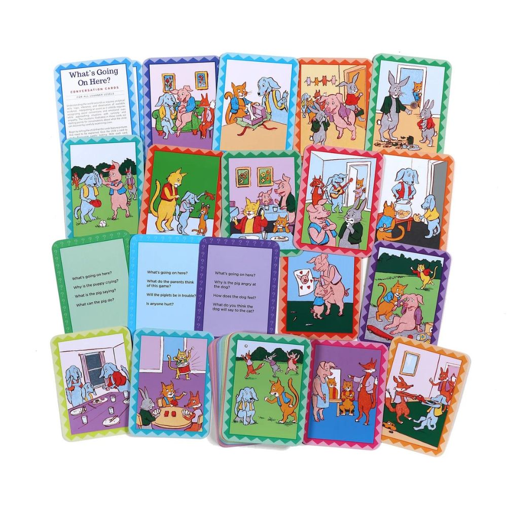 eeBoo Conversation Cards - What's Going On Here?