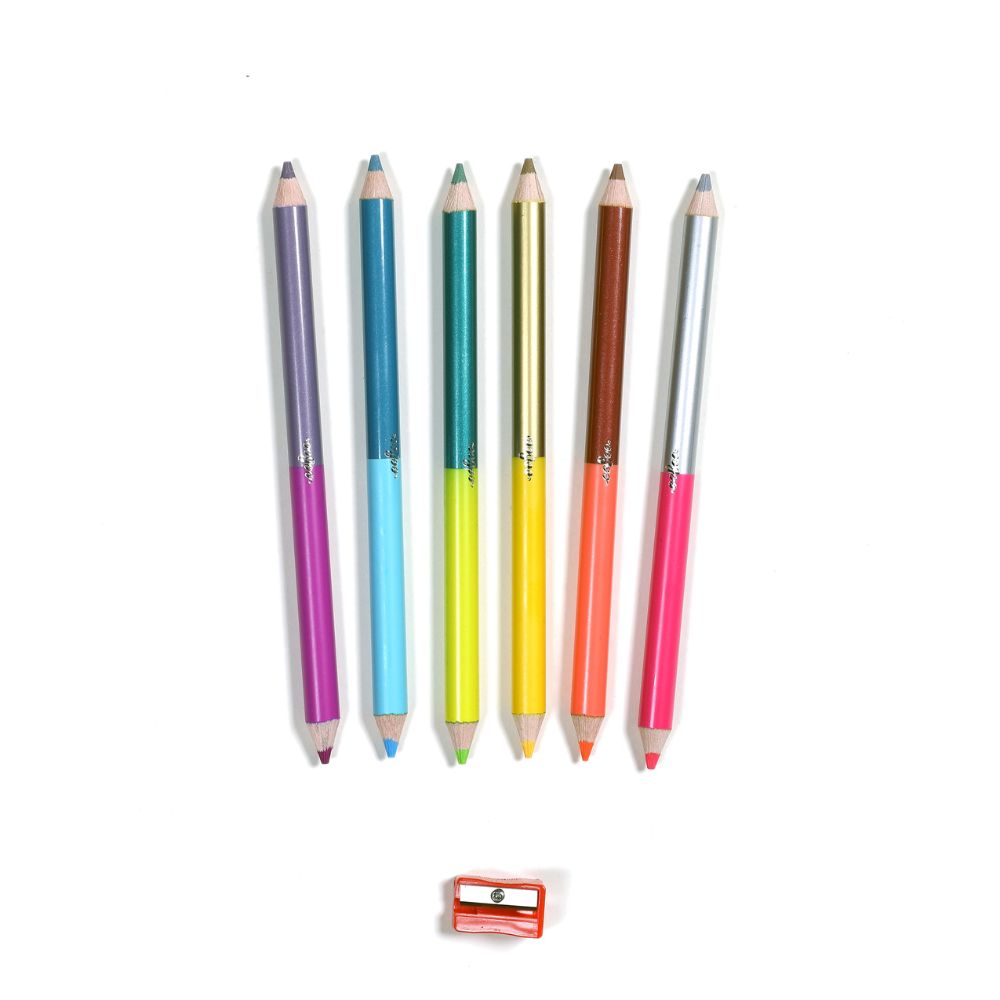 eeBoo Pencils - Dinosaur 6 Double Sided Jumbo Pencils
