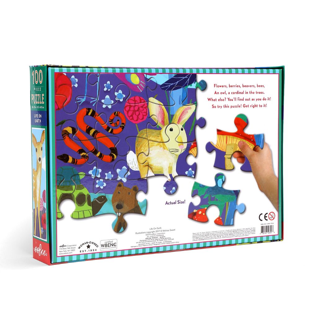 eeBoo 100 Piece Jigsaw Puzzle - Life On Earth