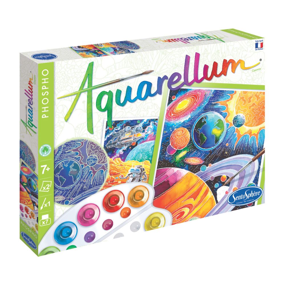 Sentosphère Aquarellum Junior Nachfüllpackung – Paradiesvogel-Motive, 4 Malbretter Zum Loslegen