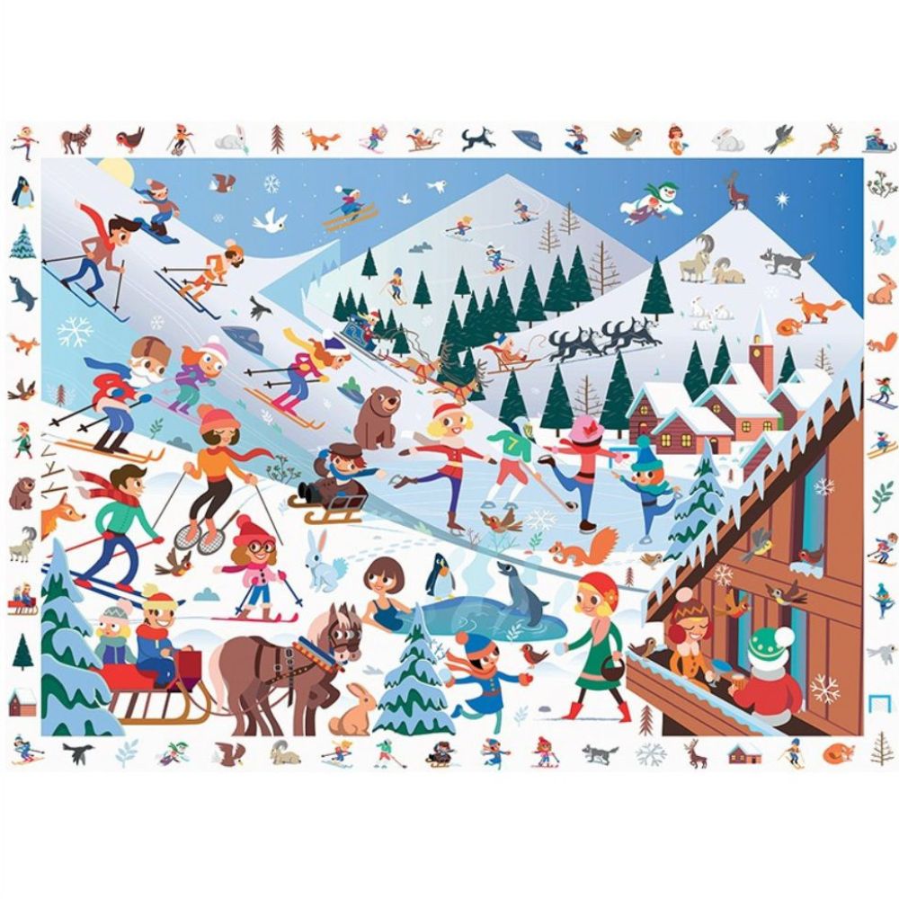 Calypto Jigsaw Puzzle - Seek & Find Winter Sports 100 pieces