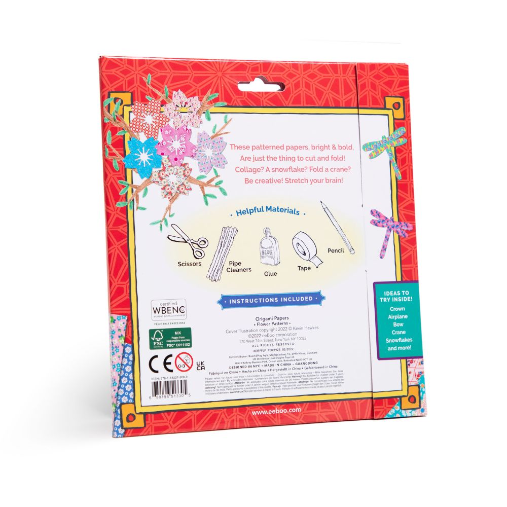 eeBoo Origami Papers - Flower Patterns