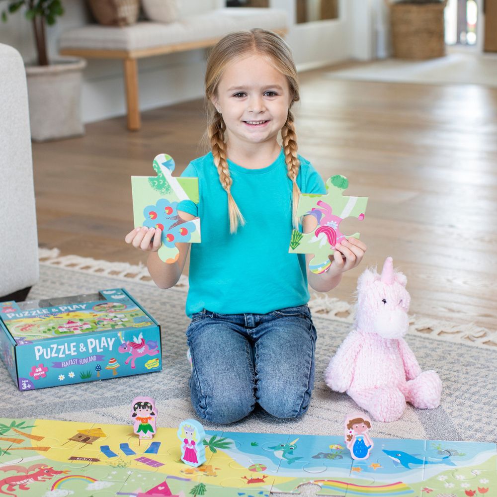 Peaceable Kingdom Puzzle & Play - Fantasy Funland
