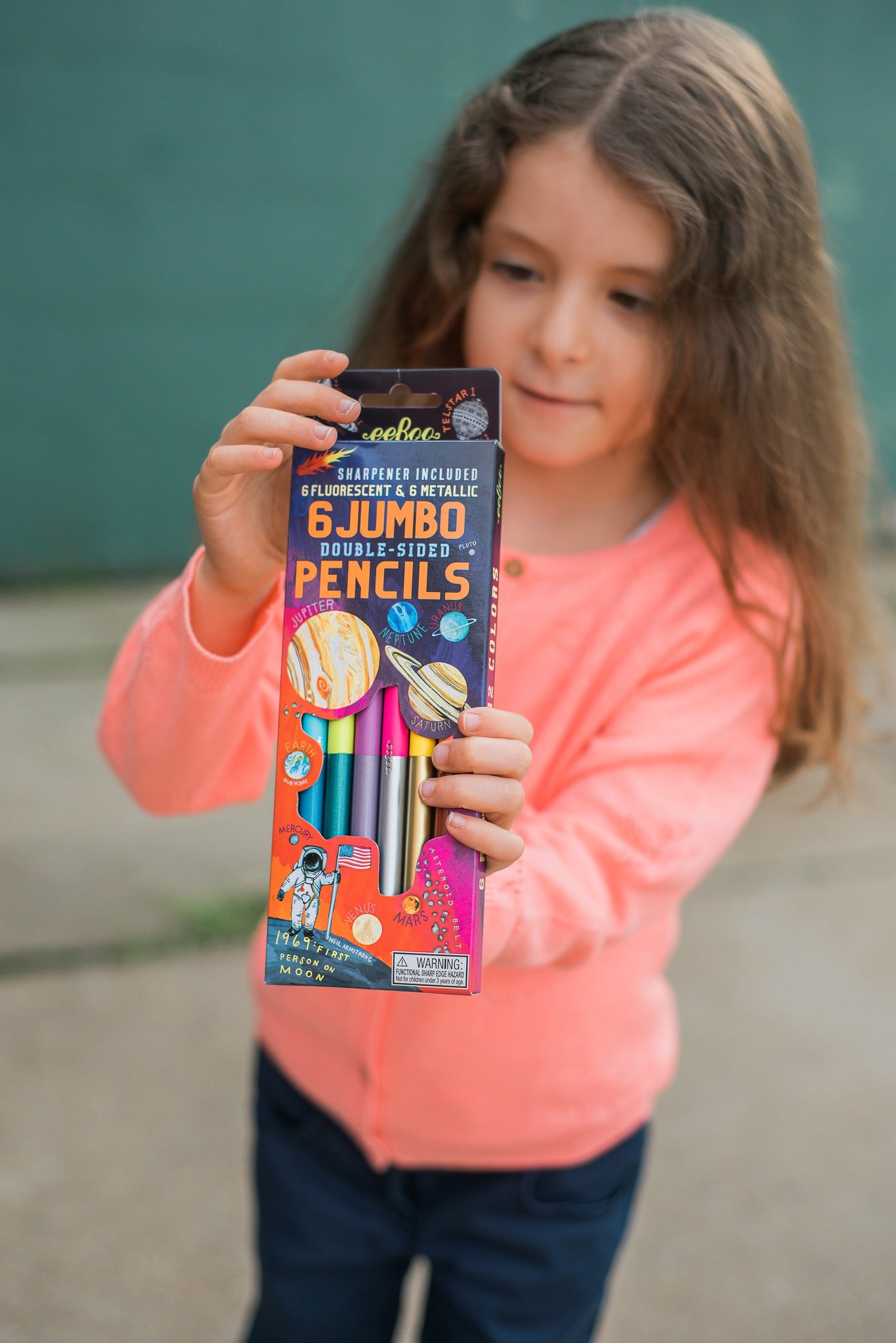 eeBoo Pencils - Solar System 6 Double Sided Jumbo Pencils