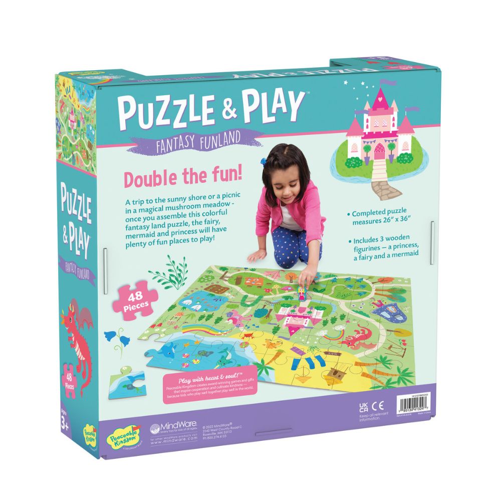 Peaceable Kingdom Puzzle & Play - Fantasy Funland