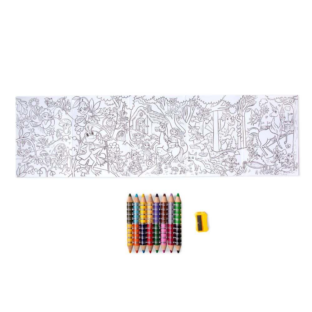 eeBoo Biggie Mini Mural To Colour - Magical Creatures