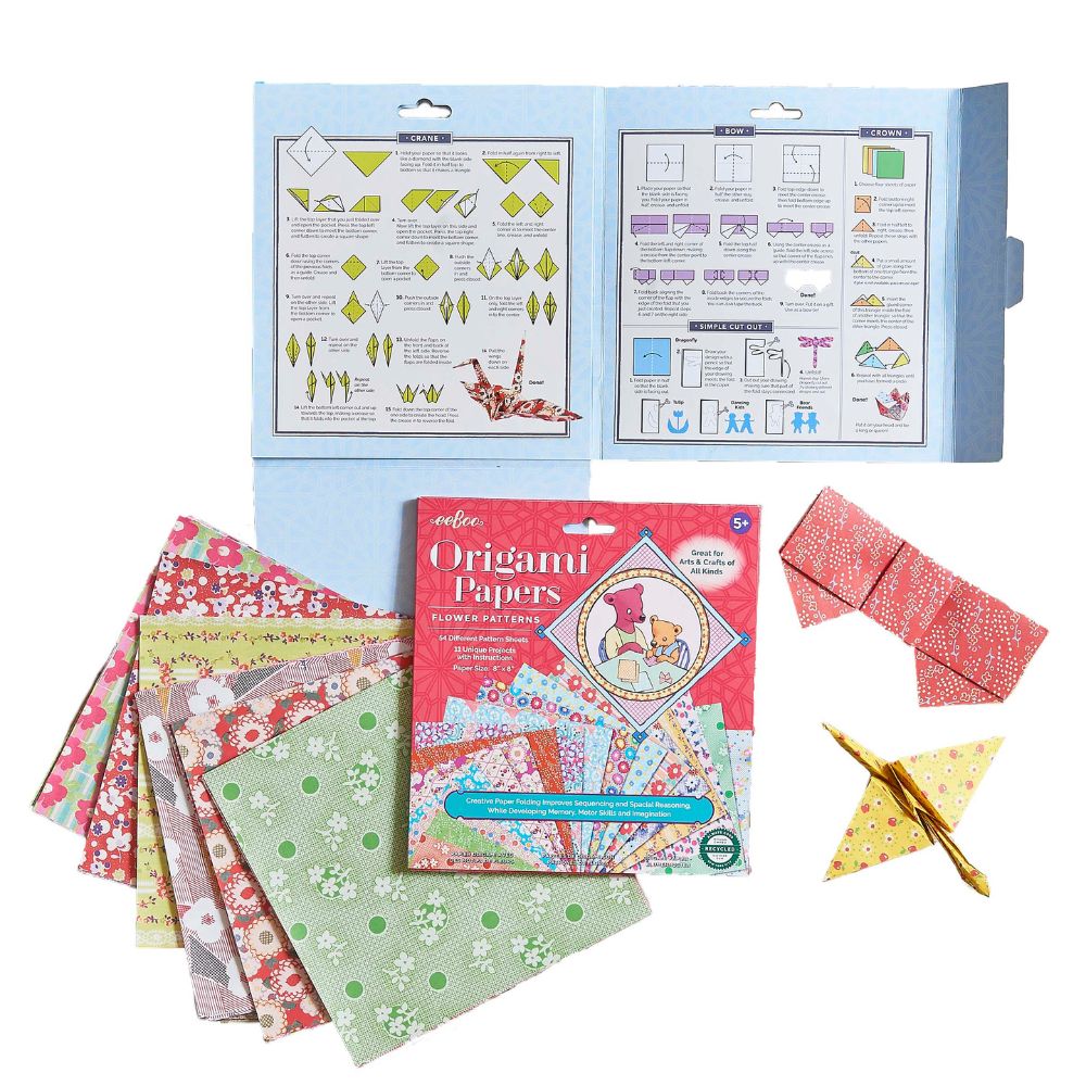 eeBoo Origami Papers - Flower Patterns