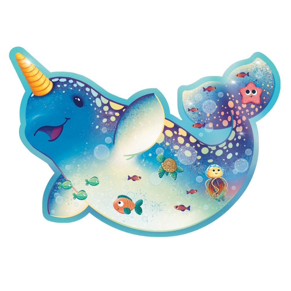 Peaceable Kingdom Shiny Narwhal Floor Puzzle