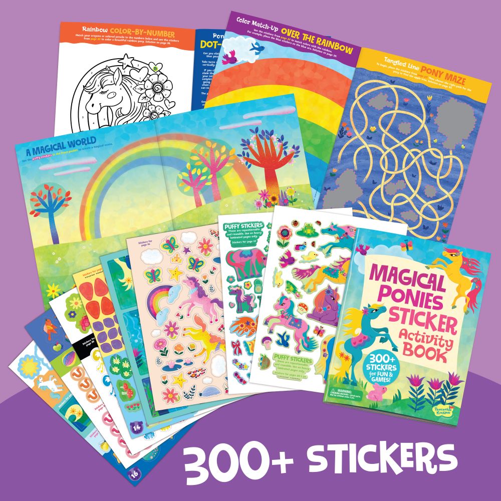 Sticker Activity Book - Magical Ponies by Peaceable Kingdom image 3