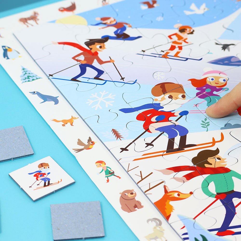 Calypto Jigsaw Puzzle - Seek & Find Winter Sports 100 pieces