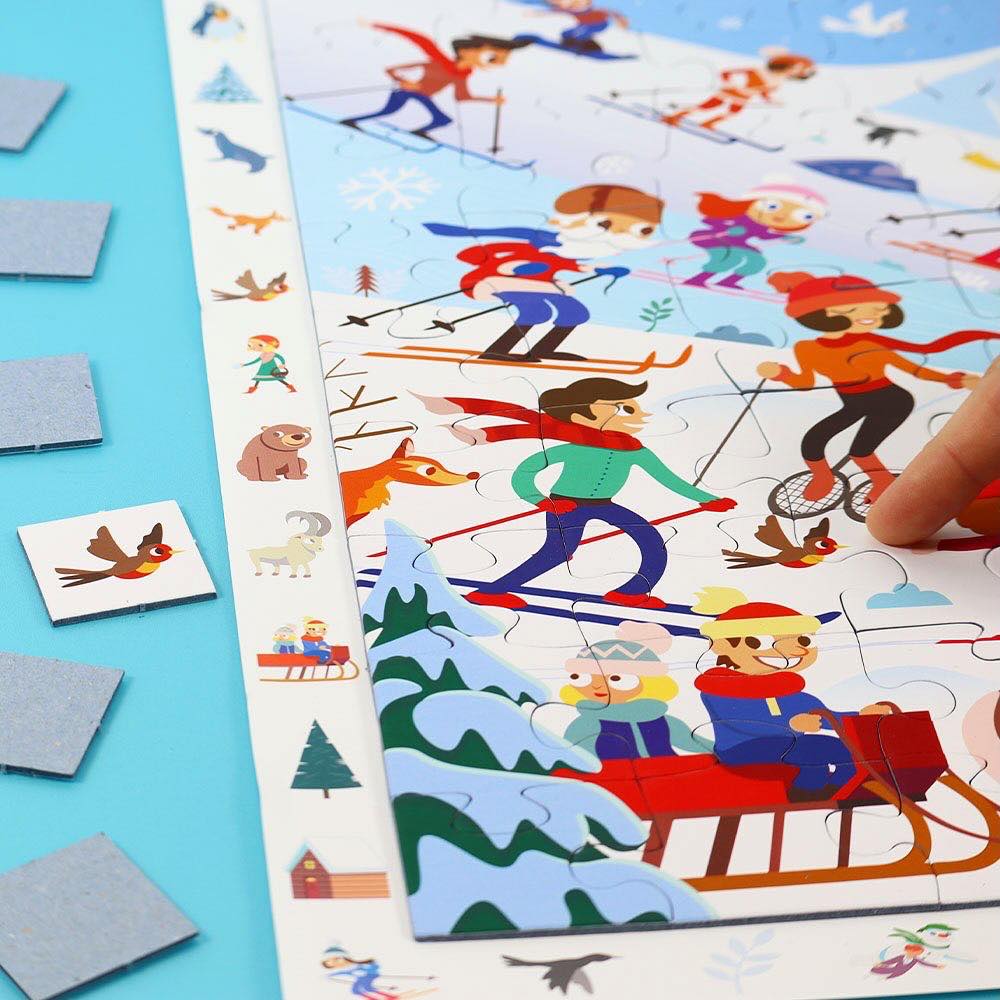 Calypto Jigsaw Puzzle - Seek & Find Winter Sports 100 pieces