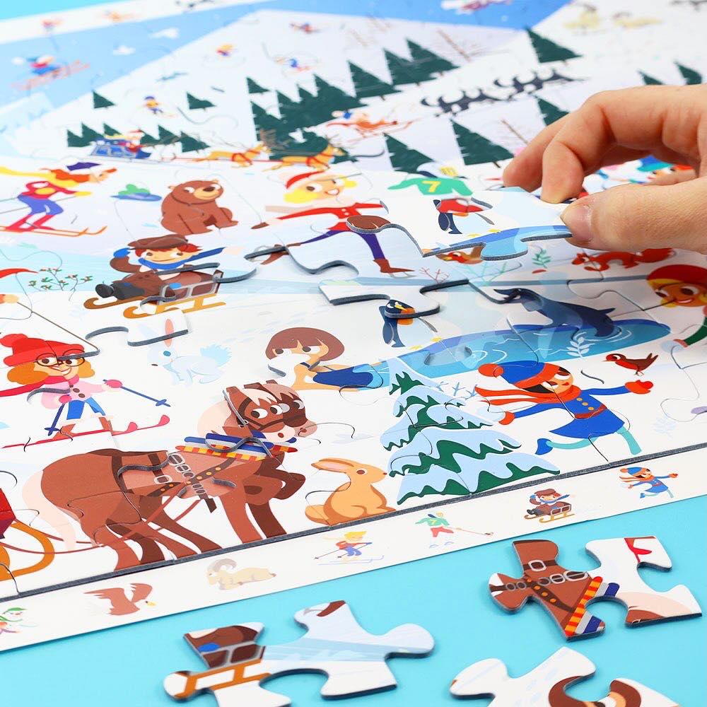 Calypto Jigsaw Puzzle - Seek & Find Winter Sports 100 pieces