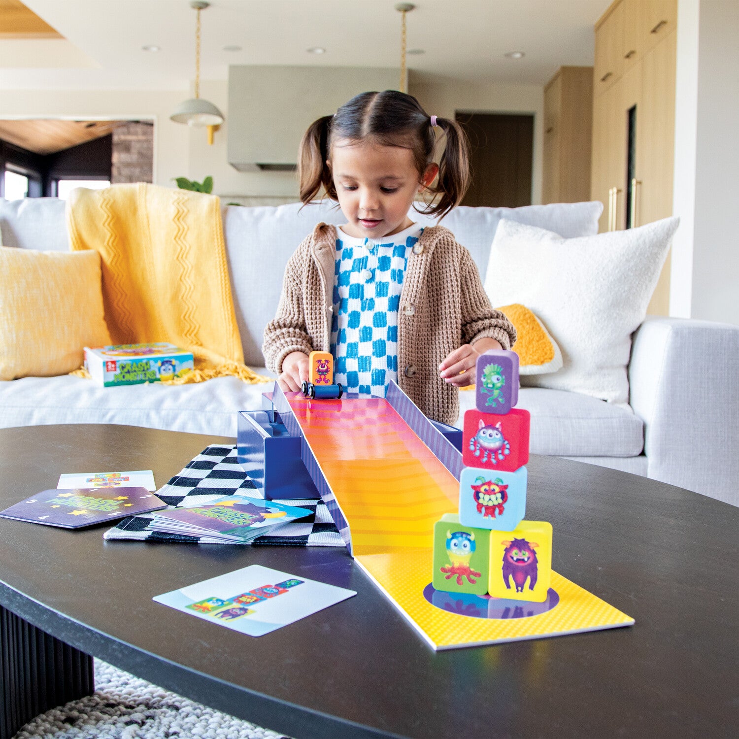 Toddler Game - Peaceable Kingdom Crash Monsters - The Stack, Skate and Crash Game! image 4