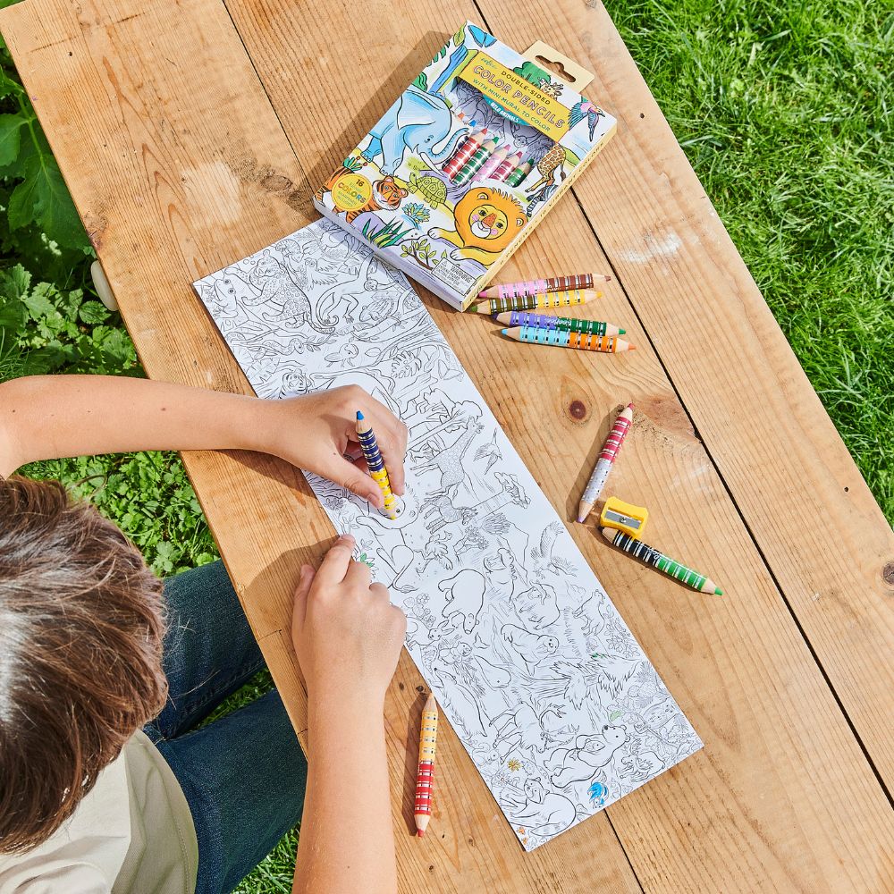 eeBoo Biggie Mini Mural To Colour - Wild Animals
