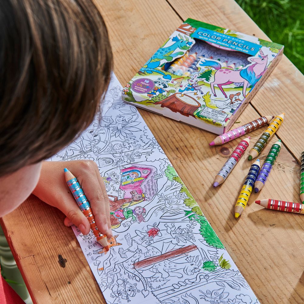 eeBoo Biggie Mini Mural To Colour - Magical Creatures