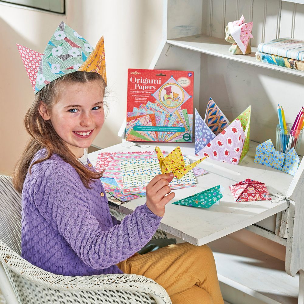 eeBoo Origami Papers - Flower Patterns
