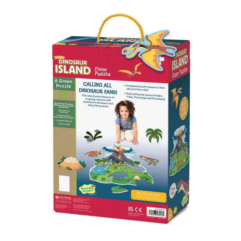 Peaceable Kingdom Shiny Dinosaur Island Floor Puzzle