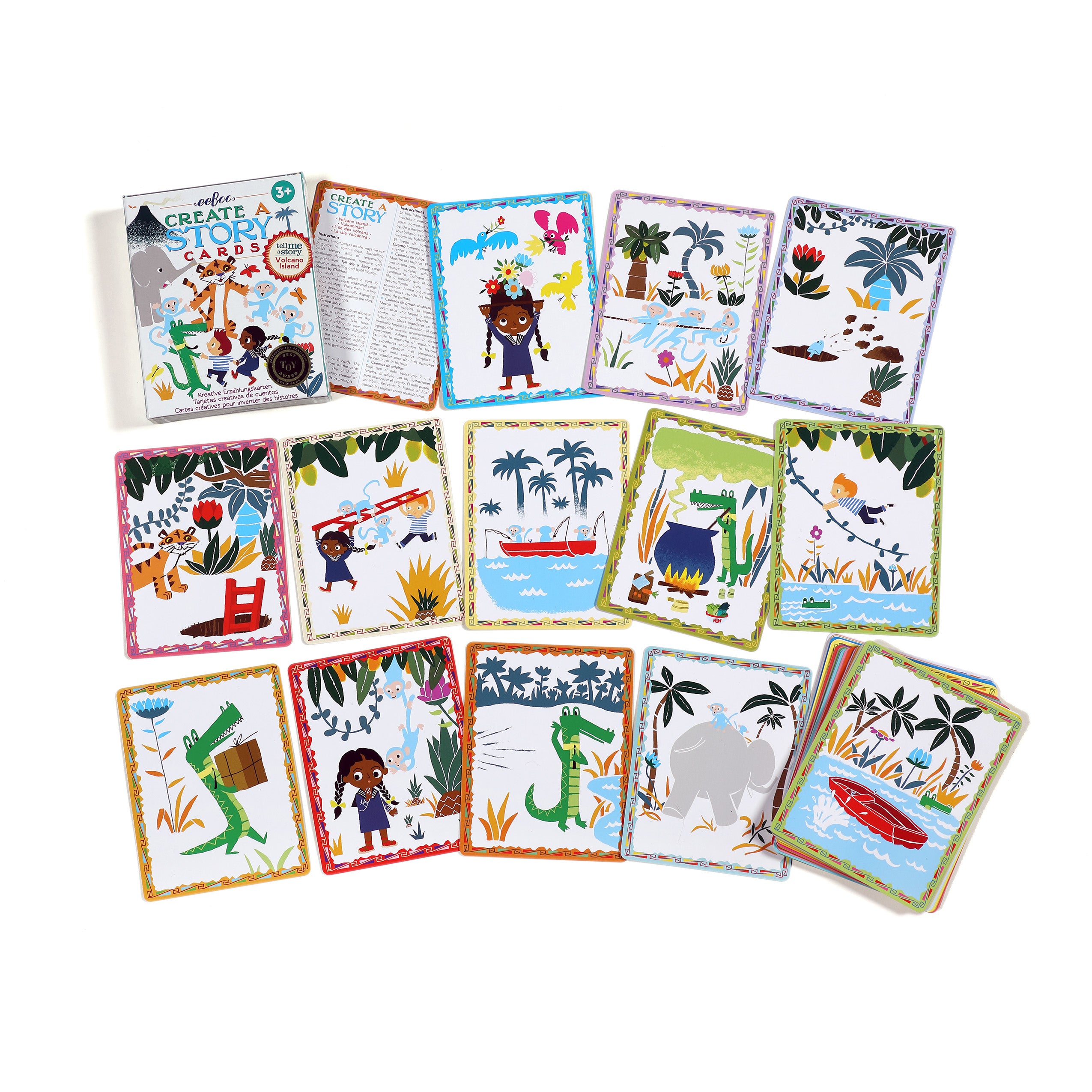 eeboo Create A Story Cards - Volcano Island image 2