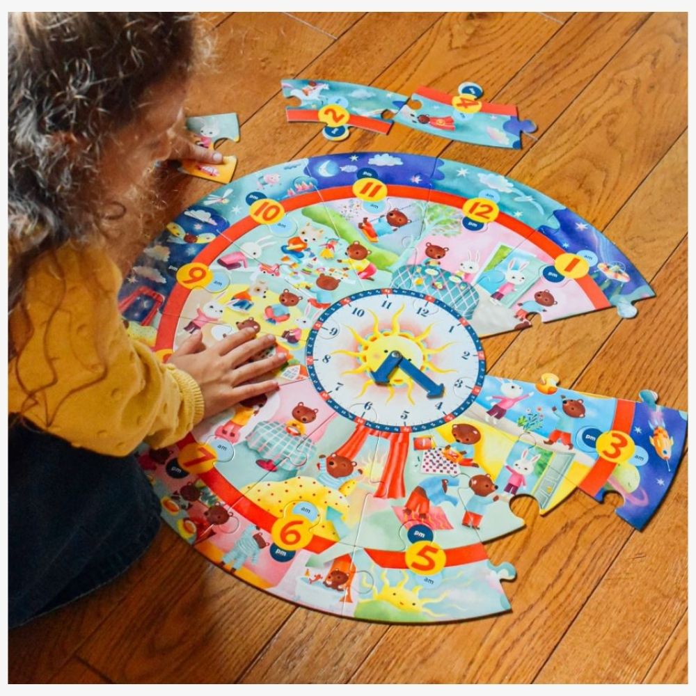 eeBoo Giant 25 Piece Jigsaw Puzzle - Around the Clock image 3
