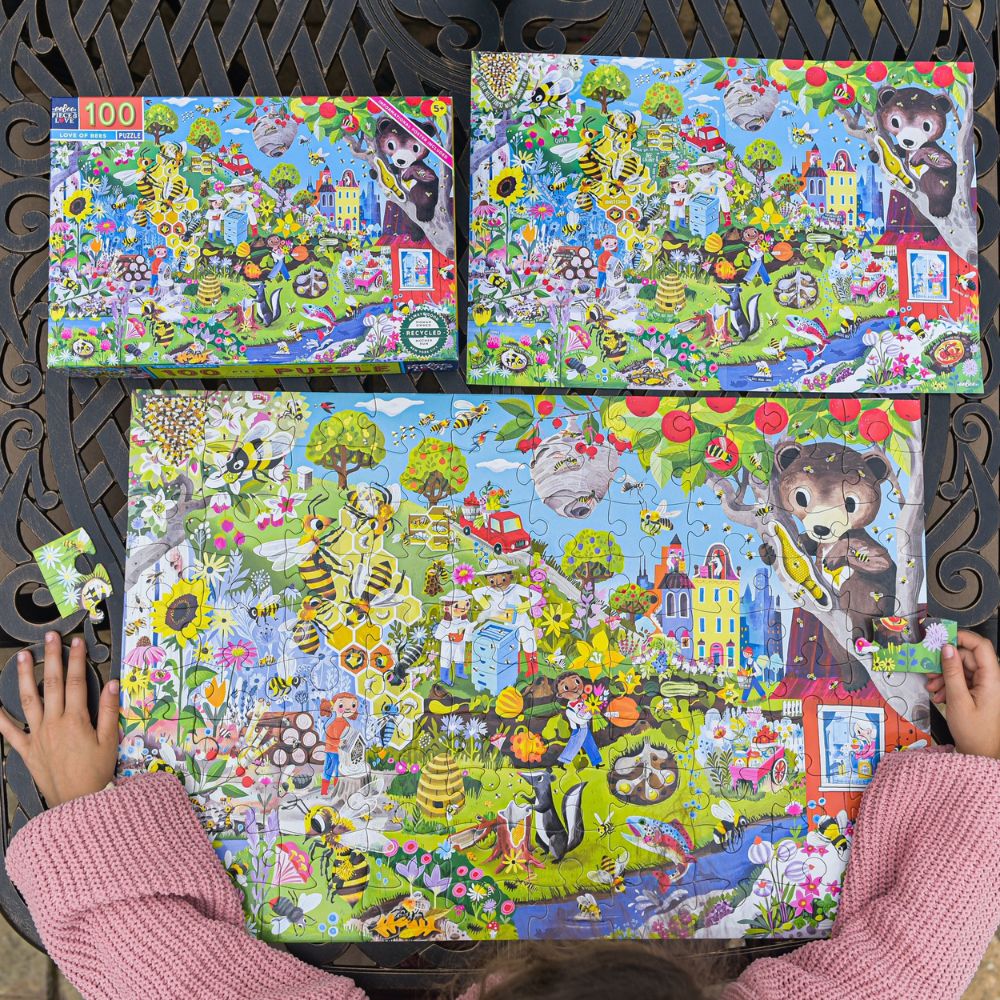 eeboo 100 Piece Jigsaw Puzzle - Love of Bees
