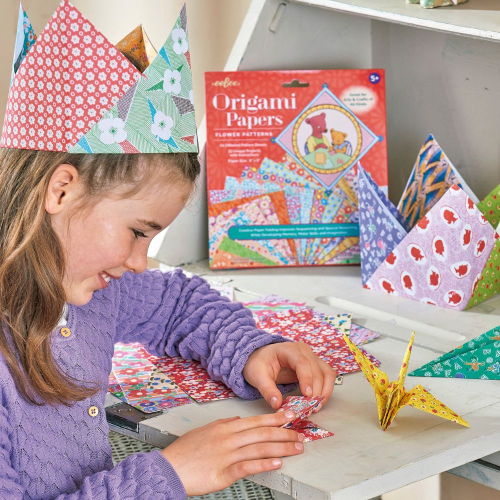 eeBoo Origami Papers - Flower Patterns