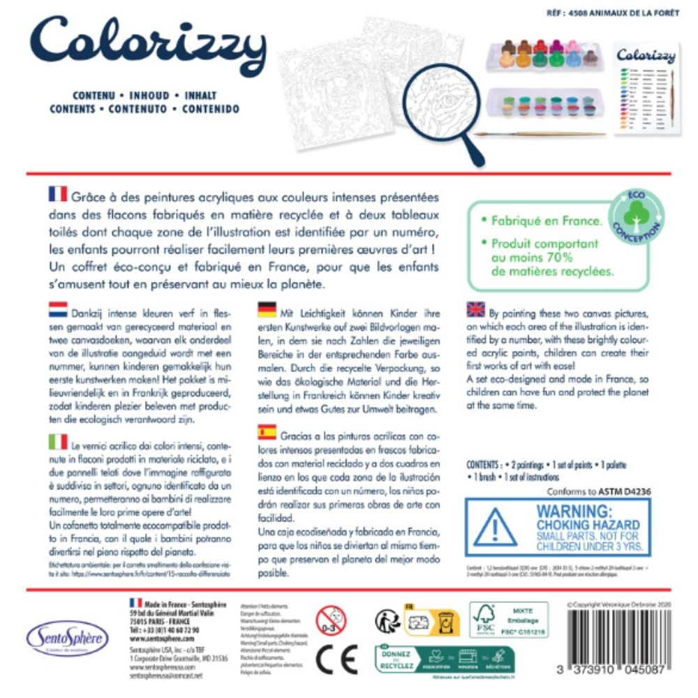 Colorizzy Paint By Numbers - Animals of the Forest