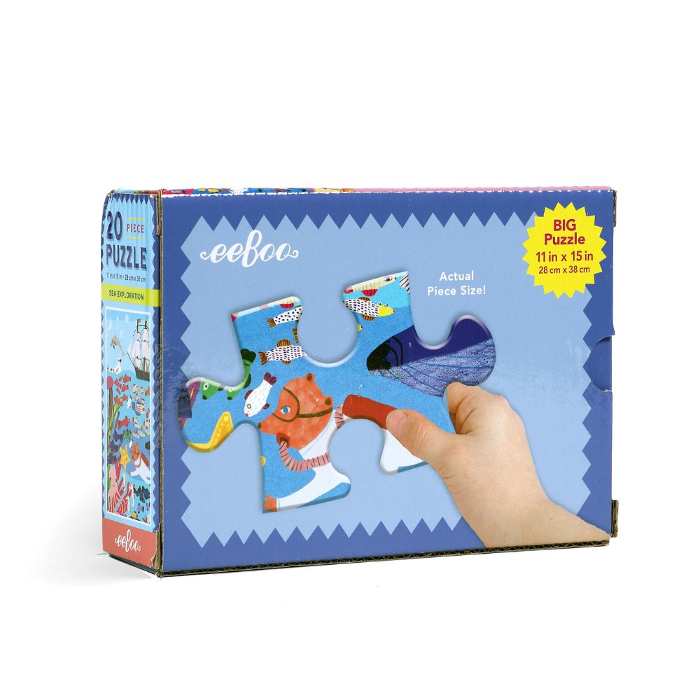 eeBoo 20 Piece Jigsaw Puzzle - Sea Exploration