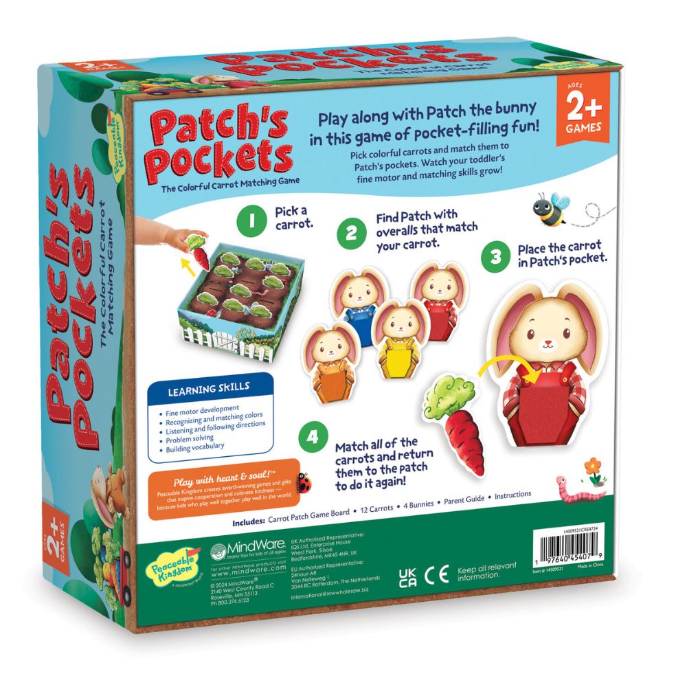 Peaceable Kingdom Patch’s Pockets Colour Matching Game