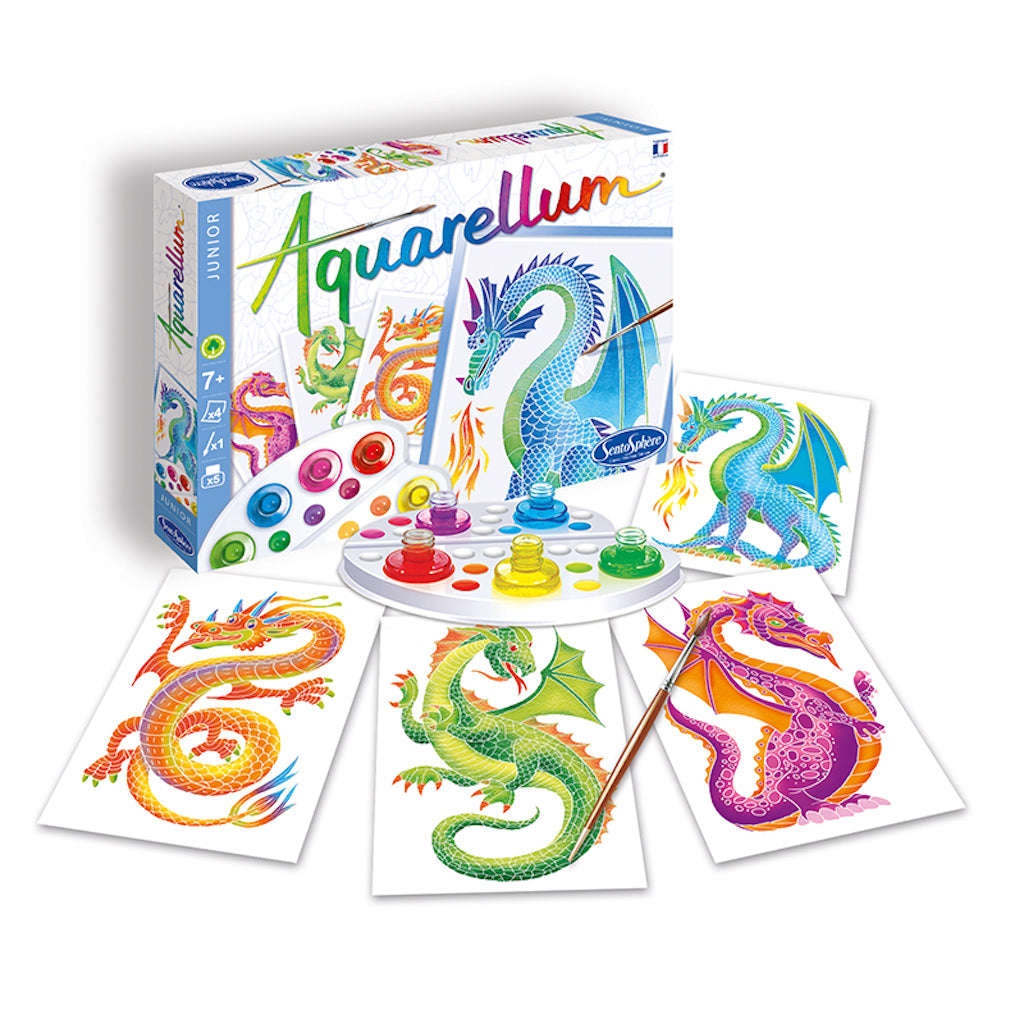 Sentosphère Aquarellum Junior Nachfüllpackung – Paradiesvogel-Motive, 4 Malbretter Zum Loslegen