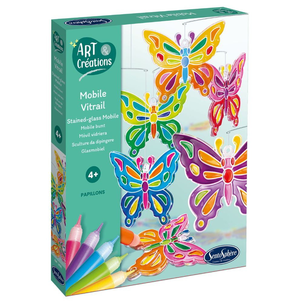 Sentosphère Stained Glass Butterfly Mobile