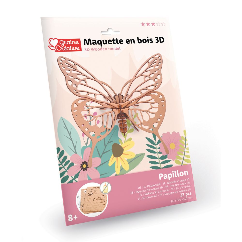 Graine Creative 3D Model - Butterfly (22 pcs)