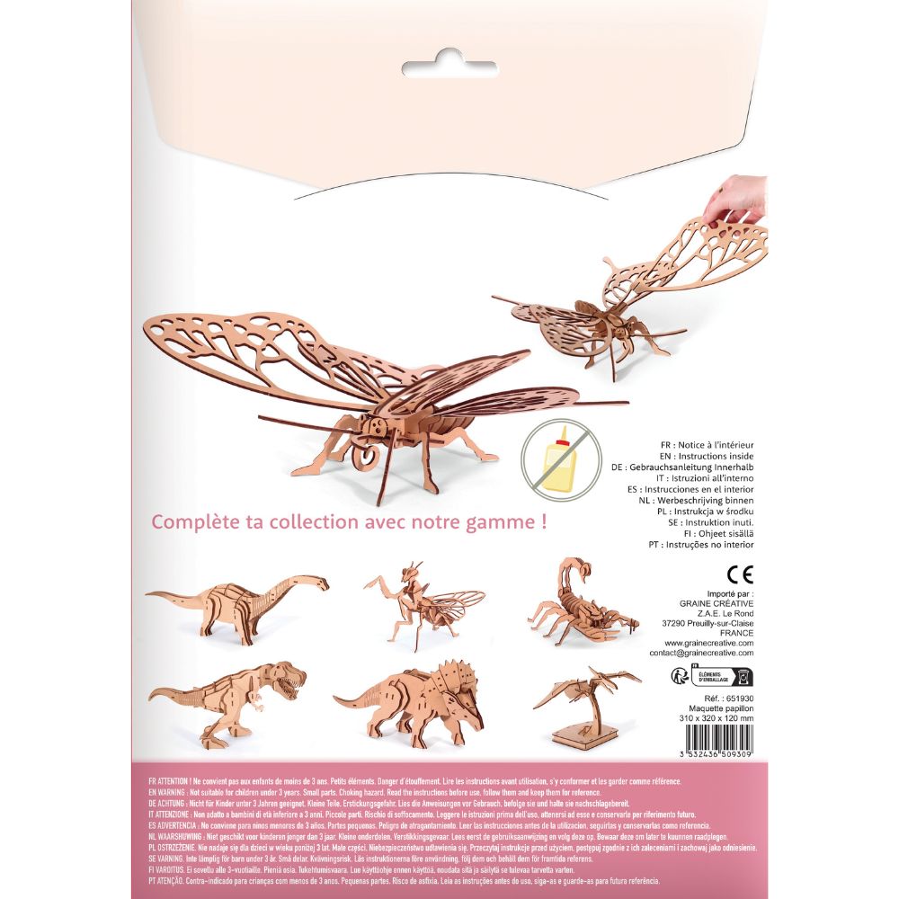 Graine Creative 3D Model - Butterfly (22 pcs)