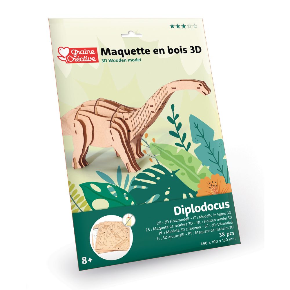 Graine Creative 3D Model - Diplodocus (38 pcs)