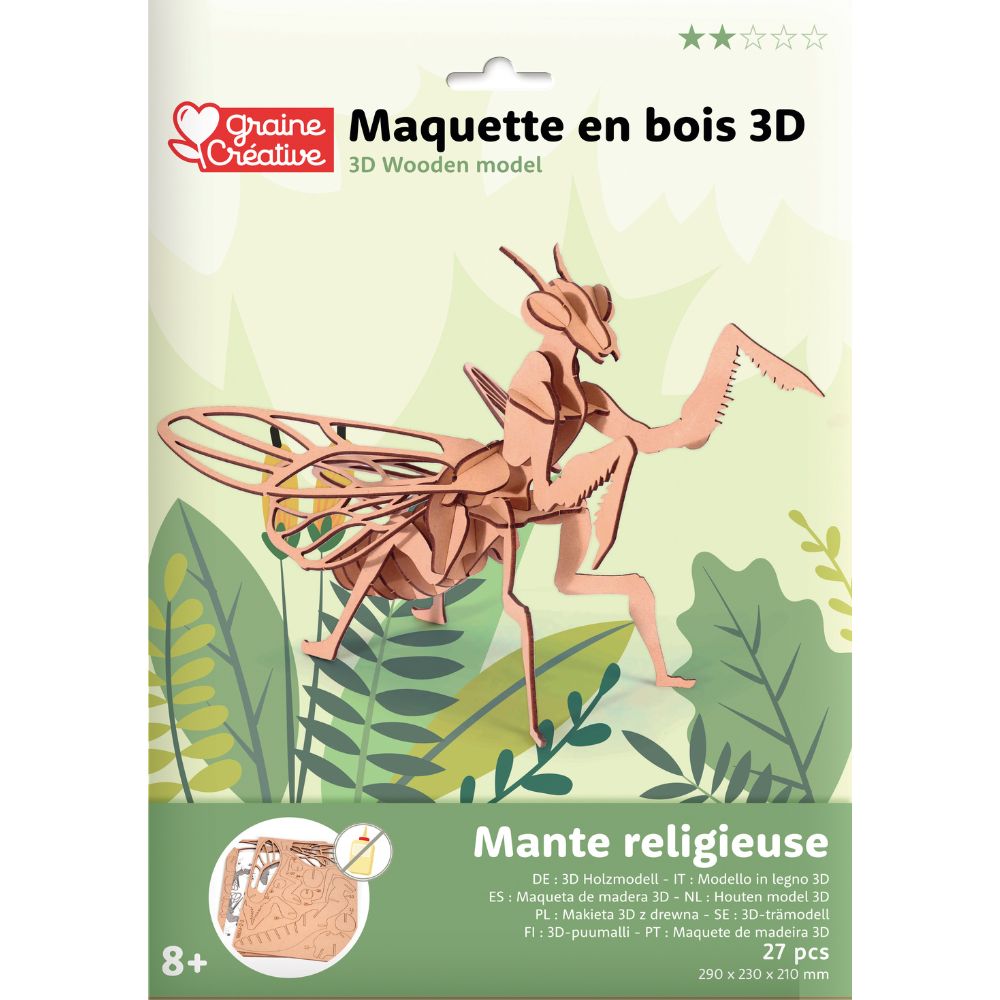 Graine Creative 3D Model - Praying Mantis (27 pcs)