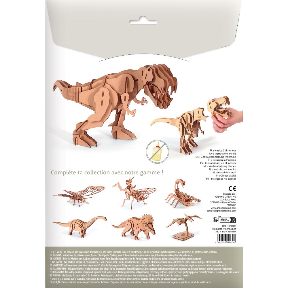 Graine Creative 3D Model - T Rex (49 pcs)